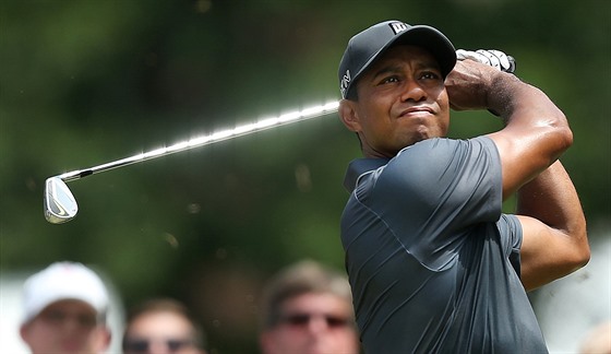 Tiger Woods na turnaji Wyndham Championship.