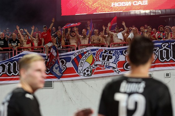 Fanouci plzeských fotbalist protestovali proti akci na podporu uprchlík. Ilustraní snímek