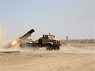 Raketomet iráckých bezpenostních sil v bojích proti Islámskému  státu v...