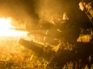 Ukrajinský voják pálí z protiletadlové zbran nedaleko msta Avdijivka v...