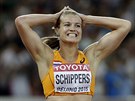 Nizozemská atletka Dafne Schippersová po dobhu závodu na 200 metr, který...
