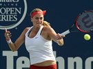 Petra Kvitová ve finále turnaje v New Havenu.