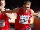 Adam Sebastian Helcelet vyhrál svj rozbh závodu na 100 metr, první...