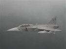 Gripen eských vzduných sil nad Islandem
