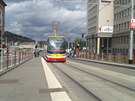 Nová tramvaj ForCity Alfa v Podbab.