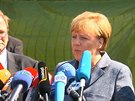 Kancléka Merkelová v Heidenau.