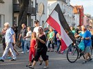 Proti otevení uprchlického centra protestovali i bní obyvatelé Heidenau (21....