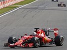 Sebastian Vettel ve Velké cen Belgie formule 1.