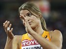 Nizozemská sprinterka Dafne Schippersová si tleská k postupu do finále MS na...