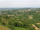 Pohled z rozhledny do níin sousední Itálie