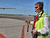 Komunikační souprava (sluchátka s kabelem pro připojení interkomu do letadla a...