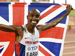 Britsk vytrvalec Mo Farah ovldl na MS atlet v Pekingu zvod na 10 000 metr.