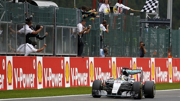 Lewis Hamilton vtz ve Velk cen Belgie formule 1.