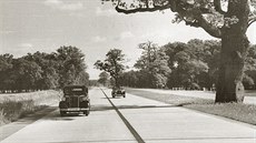 Dálnice mezi Berlínem a Mnichovem na snímku z �ervna 1939.