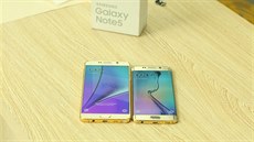 Pozlacený Samsung Galaxy Note 5 a Galaxy S6 edge