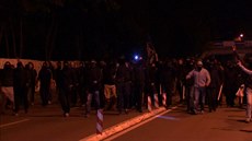 Demonstranti v nmeckém Heidenau.