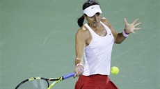 Francouzská tenistka Caroline Garciaová, pemoitelka Petry Kvitové v 2. kole...