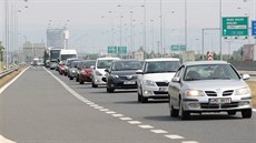 Rychlostní silnice R46 na okraji Olomouce.