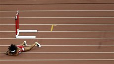Americká pekákáka Kori Carterová smutní, cíl semifinále MS na 400 metr...