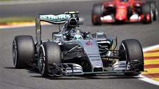 Nico Rosberg během tréninku na Velkou cenu Belgie