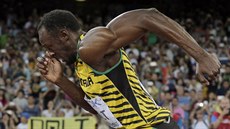 Usain Bolt v semifinále sprintu na 200 metr na MS v Pekingu