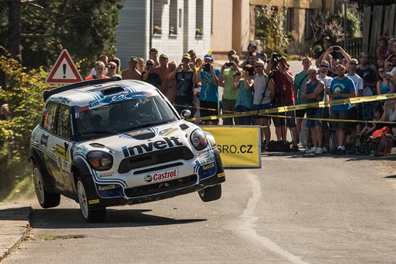 Jan Pech na trati Barum rallye.