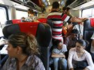 Rakuané zastavili na hranicích vlaky plné migrant (31. srpna 2015)