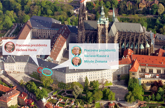 Pracovny prezidentů na Pražském hradě