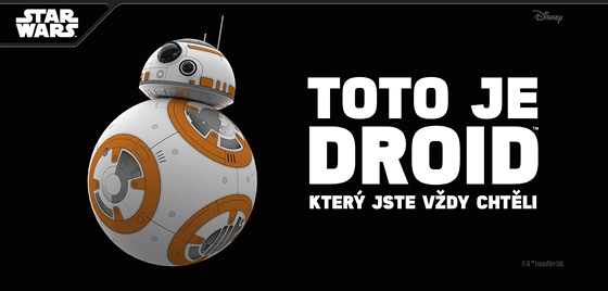 Populární koule ovládaná mobilem nebo tabletem se převlékla za droida BB-8 z...