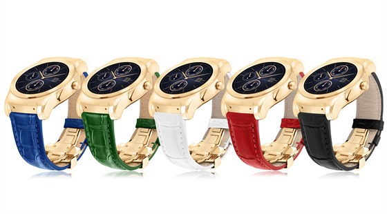 LG Urbane Watch Luxe mají pouzdro opatené vrstvou 23karátového zlata