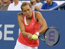 esk tenistka Barbora Strcov bojuje ve 3. kole US Open.