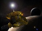 Sonda New Horizons u Pluta v pedstav ilustrátora NASA