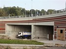 Výstavba tunelového komplexu Blanka - stavenit Malovanka (18. záí 2012).
