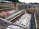 Výstavba tunelového komplexu Blanka - stavenit Patokova 13. 7. 2011.