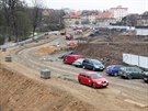 Výstavba tunelového komplexu Blanka - stavenit Myslbekova 12. 4. 2010.