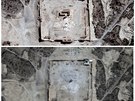 Belv chrám v Palmýe ped (nahoe) a po útoku Islámského státu (31. srpna...