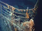 Slavný zábr píd Titanicu, kterou Ballardova výprava objevila na zaátku záí...