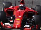 Kimi Räikkönen v kvalifikaci na Velkou cenu Itálie F1.