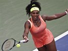 Americká tenistka Serena Williamsová   v duelu s krajankou Madison Keysovou.