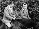 Královna Albta II. a Ronald Reagan (Windsor, 8. ervna 1982)