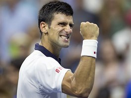 Novak Djokovi se raduje z postupu do tvrtfinle US Open.