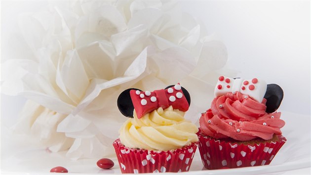 Cupcakes s motivem Mickey a Minnie Mouse