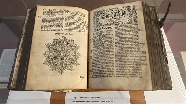 Originl Bible kralick pochz z roku 1613.