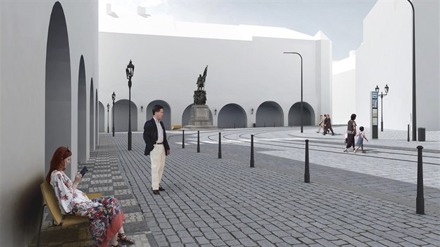 Vítězný návrh na revitalizaci náměstí zvažuje umístění kopie pomníku maršála Radeckého z 19. století, případně jiného díla. To by mělo být umístěno jen pár metrů od místa, kde Radeckého pomník historicky stál.