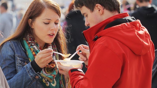 Festival polévek na námstí Republiky v Plzni. (6. srpna 2015)