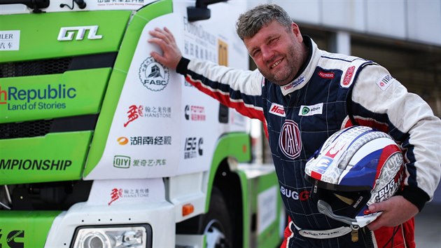 Martin Kolom ped zvodem China Truck Racing Championship.