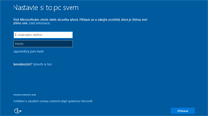 Zde se mete pihlásit pes vá on-line úet Microsoft. Pokud o nj nestojíte...