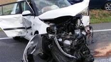 Nehoda u Selibova na P�secku, p�i n� zem�el �idi� �kody Octavie.