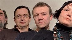 T�i tatínci a maminka (zleva Pavel �rut, Michal Viewegh, Martin Reiner, Galina...