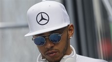 Lewis Hamilton ped kvalifikací na Velkou cenu Itálie.